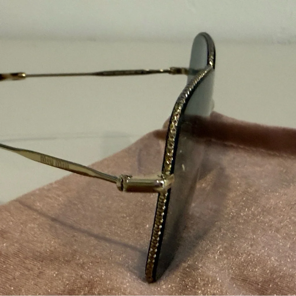 Miu Miu square embellished sunglasses NWOT